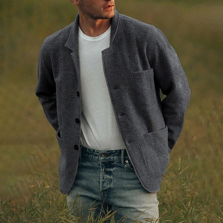 Dexter Veste Décontractée pour Homme Tissu texturé avec fermeture à boutons et poches avant, vue 4