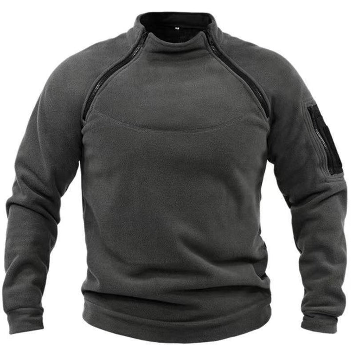 Calix Haut Col Zippé pour Homme Manches longues avec poche sur la manche et surpiqûres structurées, vue 4