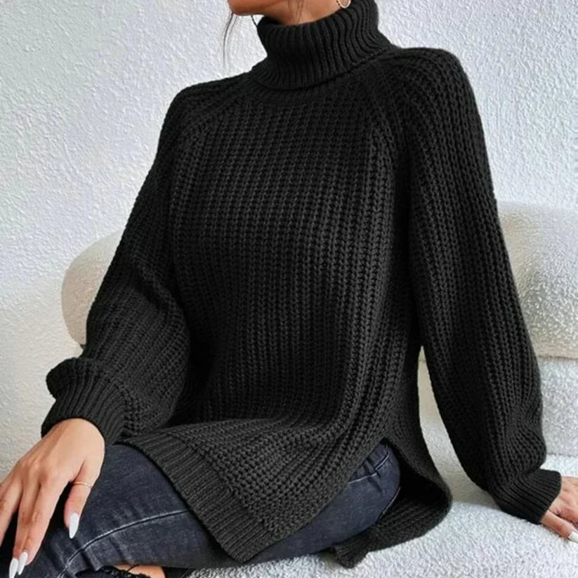 Karah Pull Col Roulé pour Femme Pull en Maille avec Coupe Confortable & Col Haut Élégant, vue 2