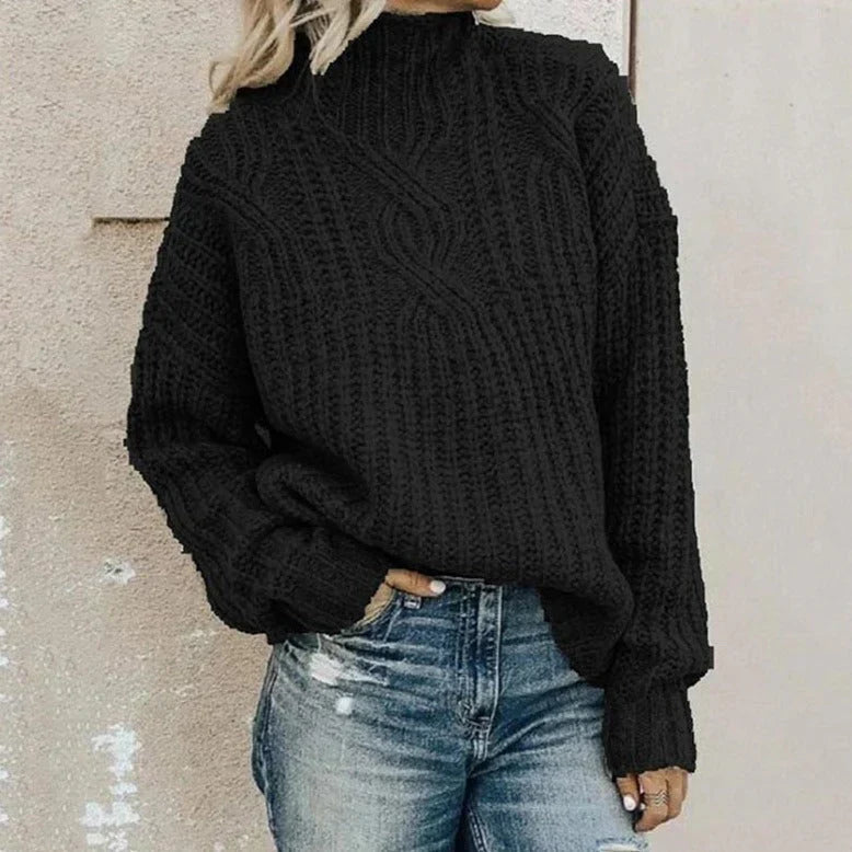 Lotte Pull Femme à Col Roulé Pull Élégant avec Col Haut et Coupe Confortable
