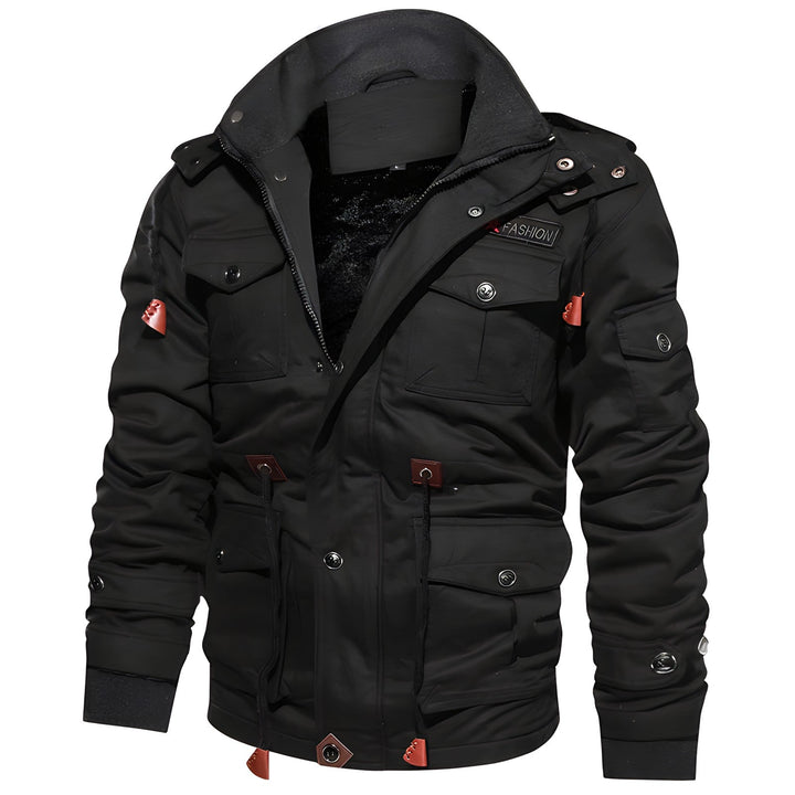 George Veste Outdoor Homme Style Militaire avec Capuche Doublée & Multiples Poches, vue 5