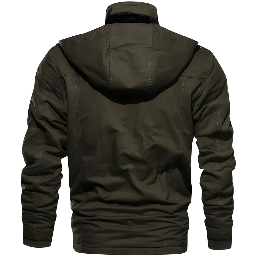 George Veste Outdoor Homme Style Militaire avec Capuche Doublée & Multiples Poches, vue 2