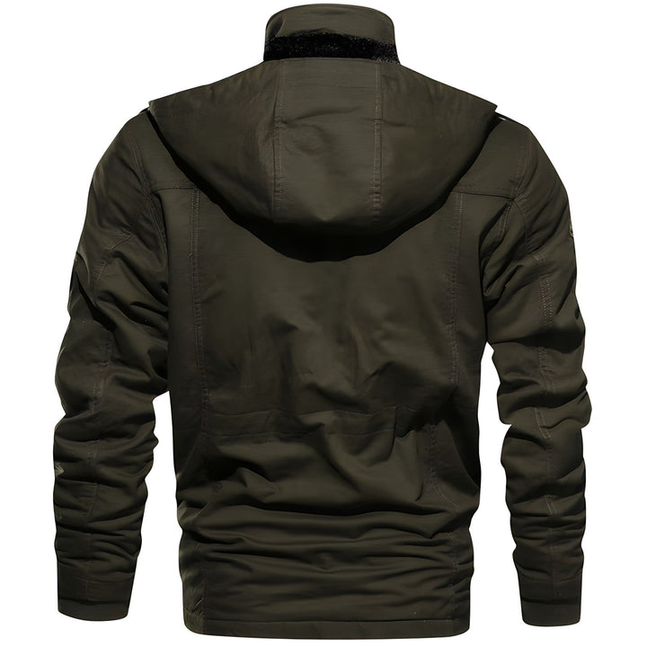 George Veste Outdoor Homme Style Militaire avec Capuche Doublée & Multiples Poches, vue 2