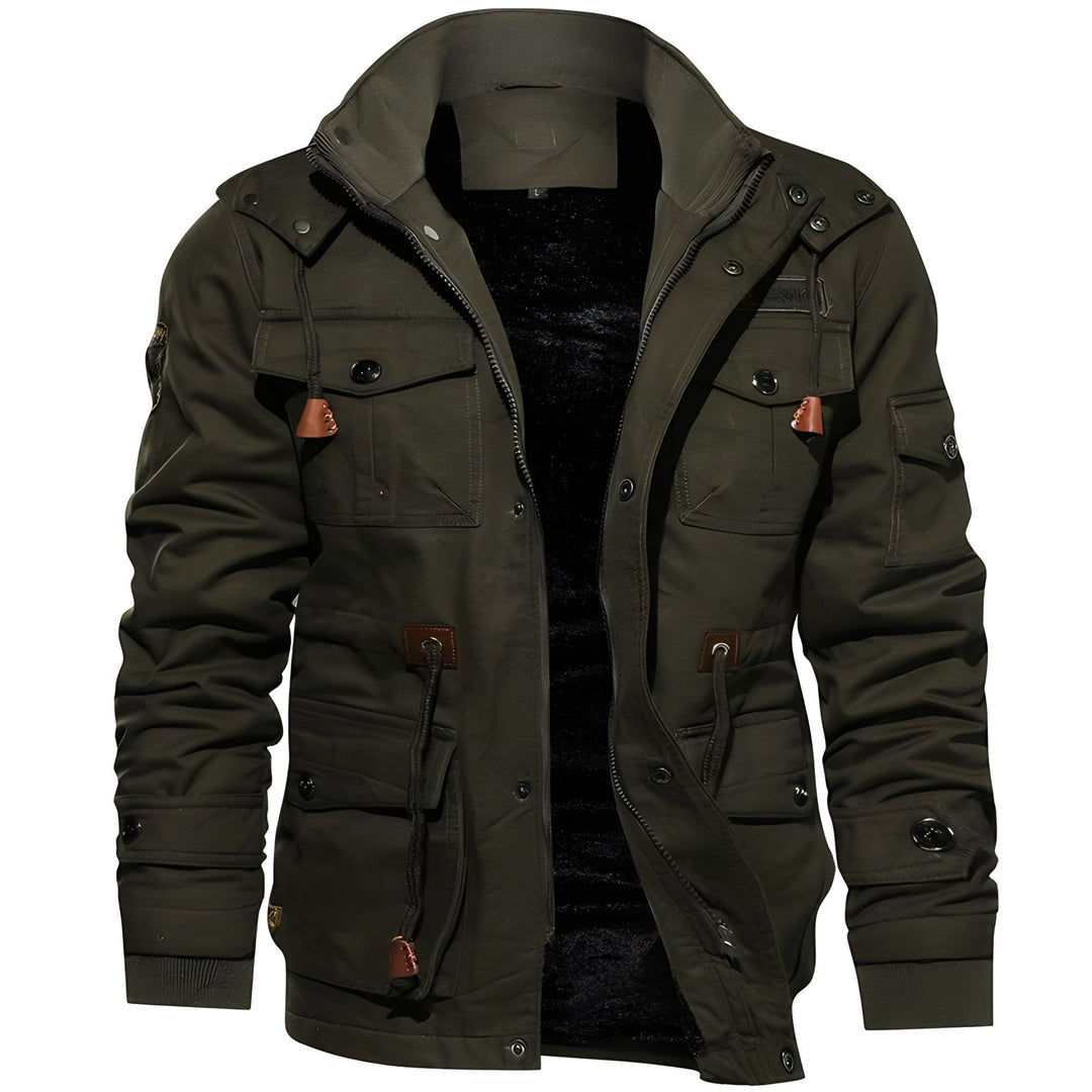 George Veste Outdoor Homme Style Militaire avec Capuche Doublée & Multiples Poches, vue 11