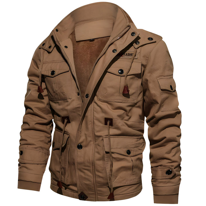 George Veste Outdoor Homme Style Militaire avec Capuche Doublée & Multiples Poches, vue 3