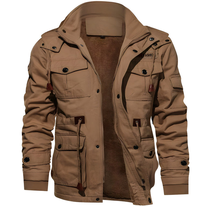 George Veste Outdoor Homme Style Militaire avec Capuche Doublée & Multiples Poches, vue 12