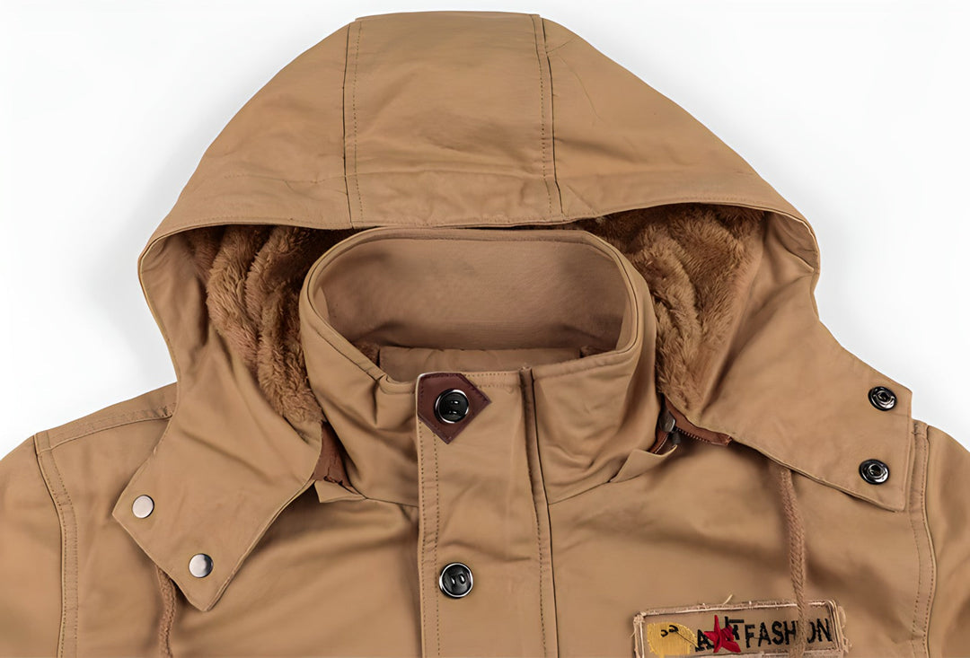 George Veste Outdoor Homme Style Militaire avec Capuche Doublée & Multiples Poches, vue 7