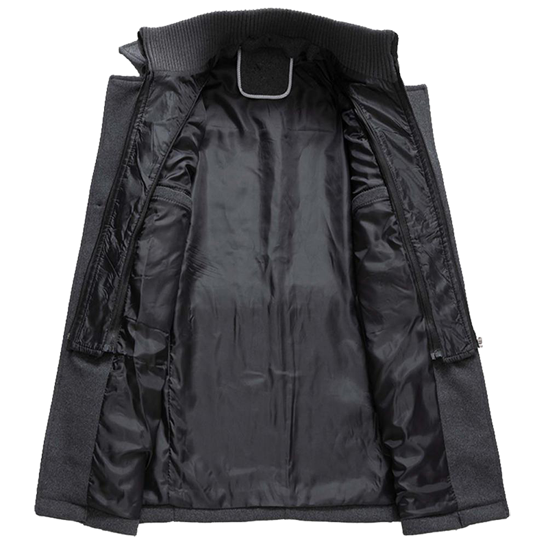 Daniel Manteau Long en Laine pour Homme Pardessus Élégant Boutonné avec Revers Tailleur, vue 4