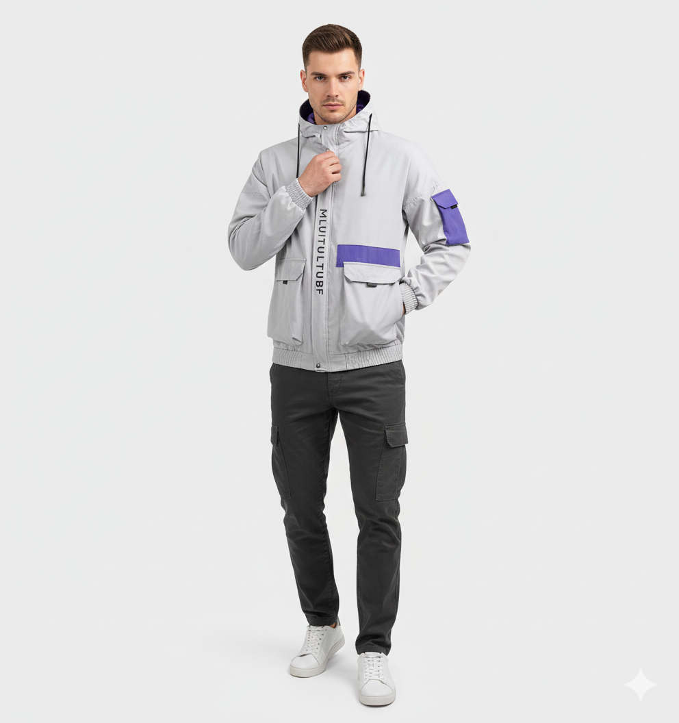 Heidee Veste Homme Déperlante Légère Coupe Regular avec Capuche pour Automne & Hiver