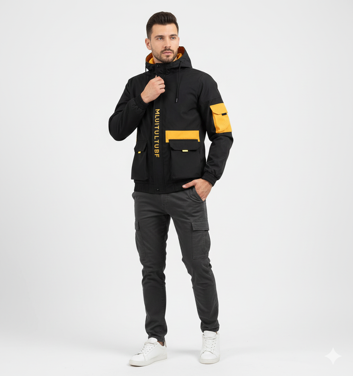 Heidee Veste Homme Déperlante Légère Coupe Regular avec Capuche pour Automne & Hiver, vue 2