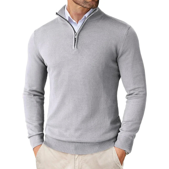 Zane Pull à Col Zippé Homme Maille Mélange Coton Douce avec Coupe Moderne & Confort Toutes Saisons, vue 15