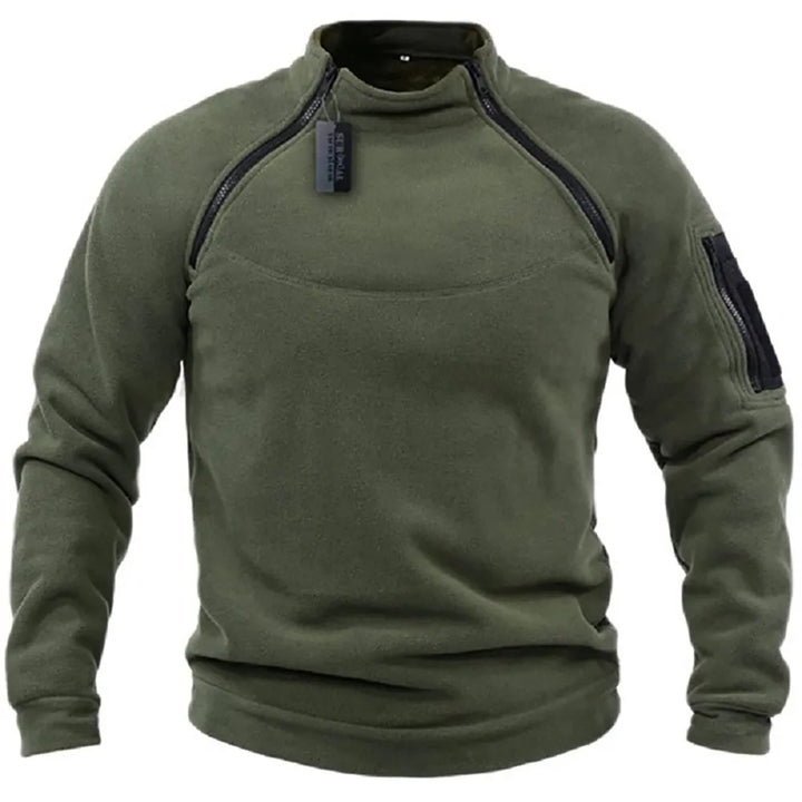Calix Haut Col Zippé pour Homme Manches longues avec poche sur la manche et surpiqûres structurées