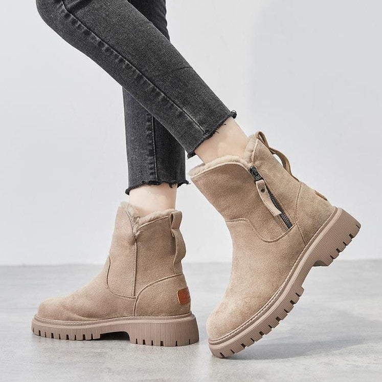 Hope Bottes d’Hiver Femme Chaudes Bottes en Daim Doux avec Doublure Confortable & Semelle Antidérapante, vue 3