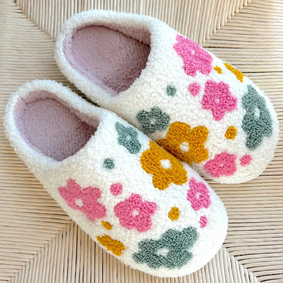 Valentina Chaussons Femme à Motif Floral Pantoufles Intérieures Douces et Chaudes pour un Confort d’Hiver Cocooning, vue 5