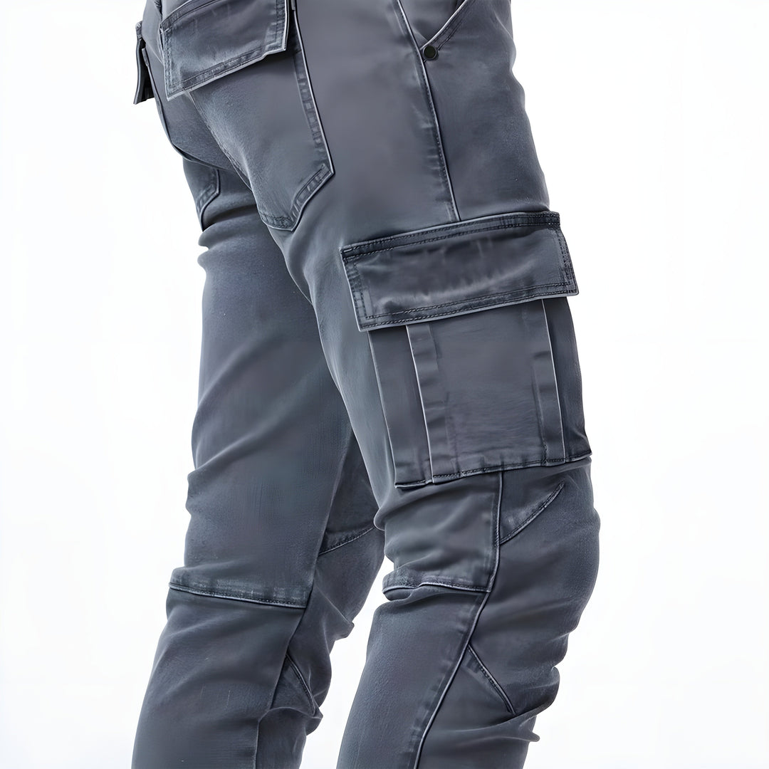 Francois Pantalon Homme Pantalon Cargo en Denim Élastique Confortable & Moderne, vue 3