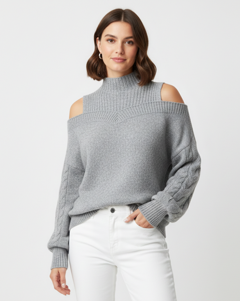 Isabel Pull Élégant Femme Off-Shoulder Raffiné, Maille Douce & Style Féminin, vue 4
