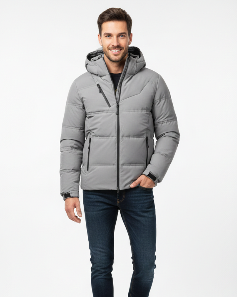 Rubio Veste de Ski Homme Eindhoven Coupe Slim, Chaude avec Capuche
