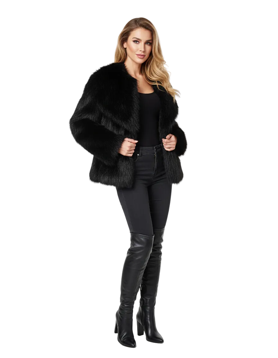 Dua Manteau Femme en Fausse Fourrure Texture Ultra Douce & Élégance Intemporelle, vue 4