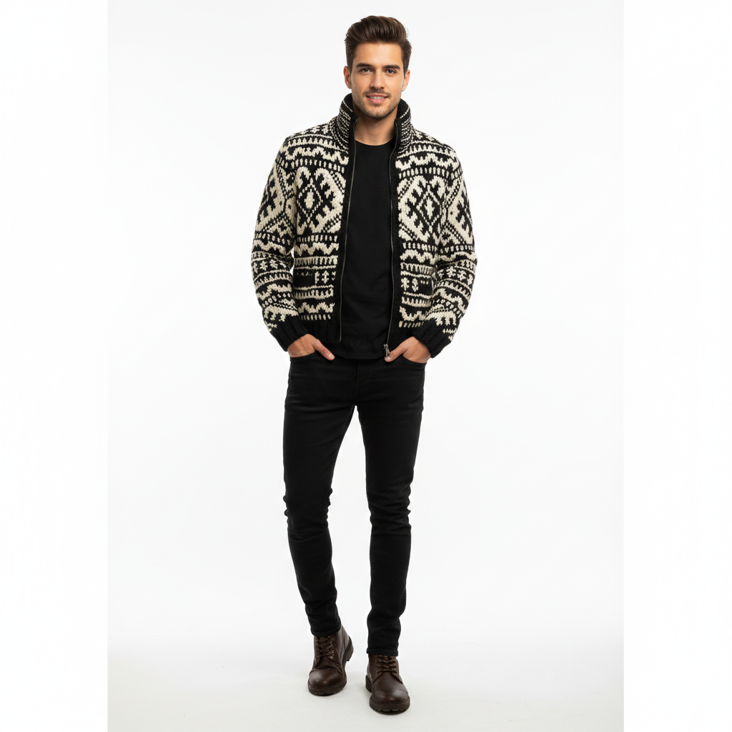 Dylan Cardigan Tricot Homme Casual Chaud, Confortable & Style Moderne, vue 2