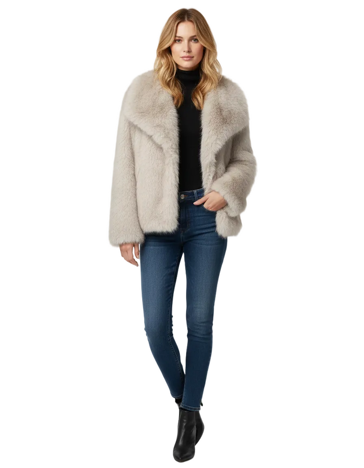 Dua Manteau Femme en Fausse Fourrure Texture Ultra Douce & Élégance Intemporelle