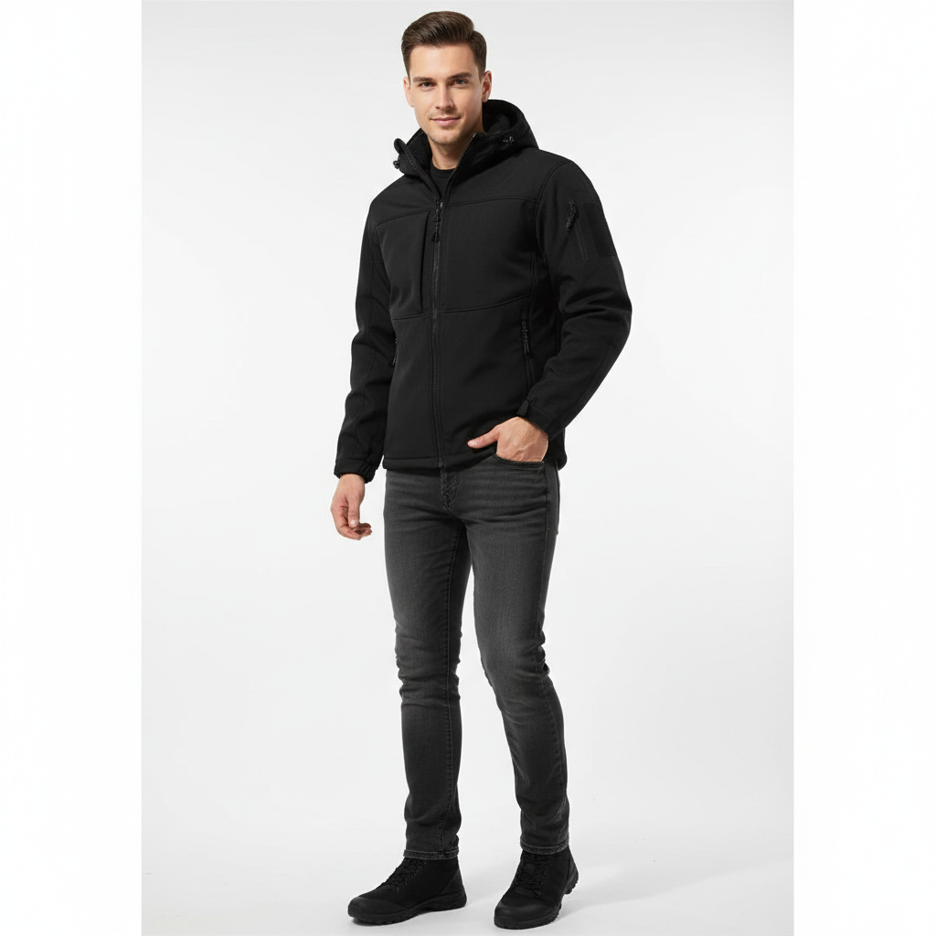 Max Veste Softshell Homme à Capuche Design Fonctionnel & Coupe Moderne Extensible, vue 4