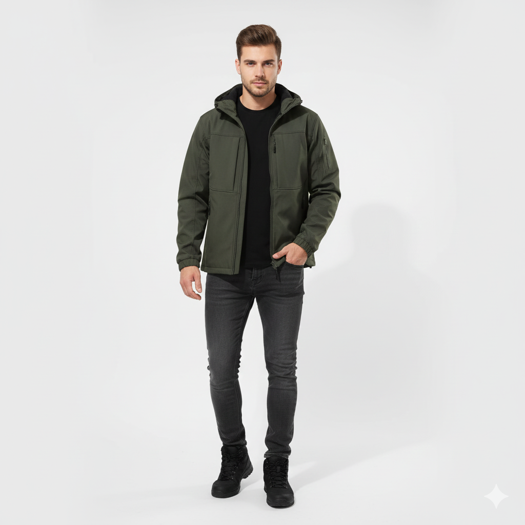 Max Veste Softshell Homme à Capuche Design Fonctionnel & Coupe Moderne Extensible