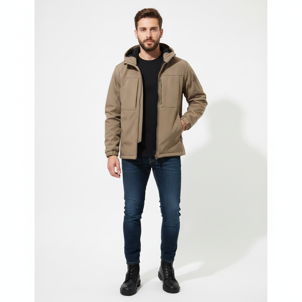 Max Veste Softshell Homme à Capuche Design Fonctionnel & Coupe Moderne Extensible, vue 3