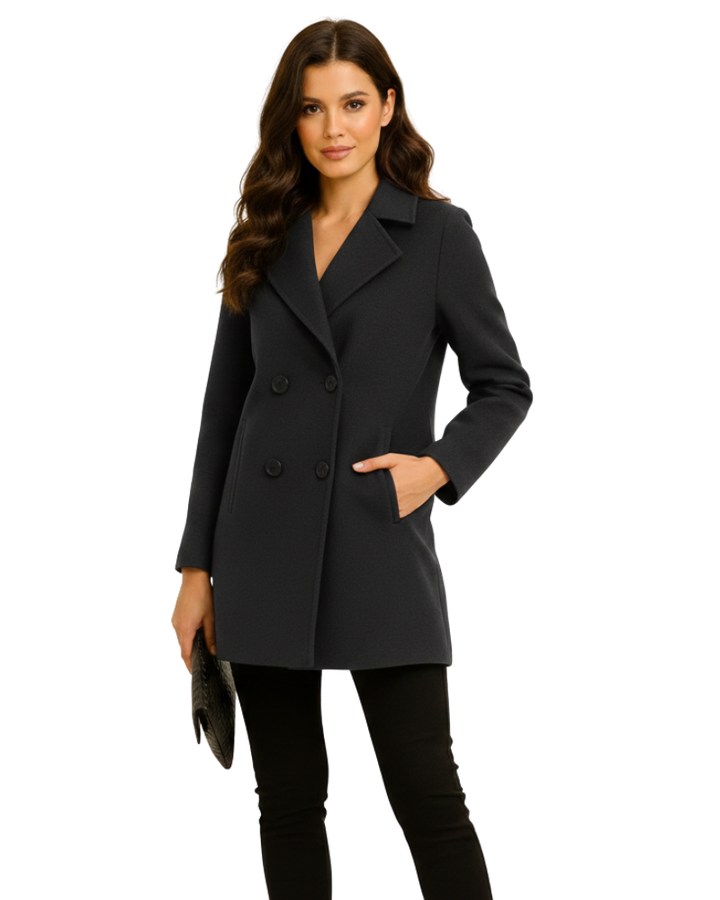 Lucia Donatelli Manteau d’Hiver en Laine pour Femme Coupe Élégante & Finition Soignée, vue 3