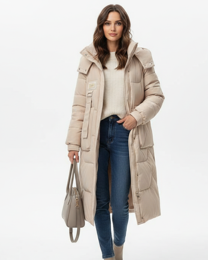 Diana Manteau Puffer Femme Long Coupe Oversize, Capuche Chaude & Style Hiver, vue 2