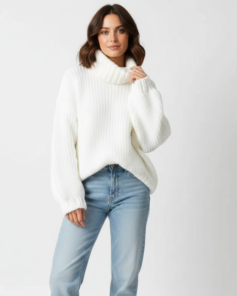 Minerva Pull Oversize Femme Robe Pull Polyvalente Coupe Relax en Tissu Doux