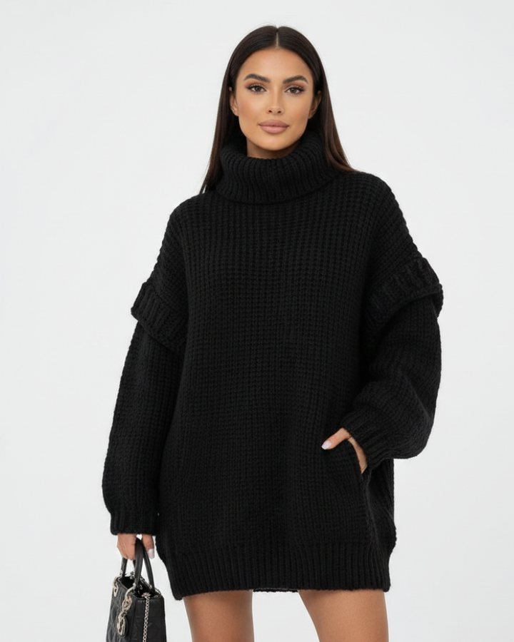 Minerva Pull Oversize Femme Robe Pull Polyvalente Coupe Relax en Tissu Doux, vue 2