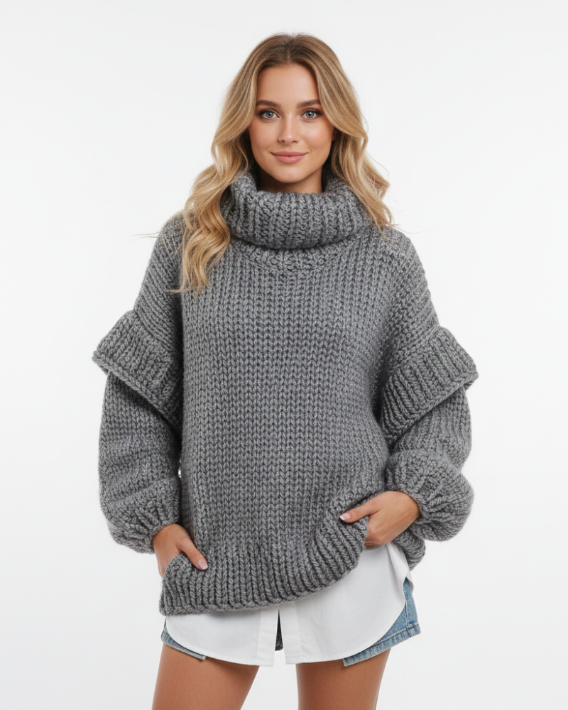 Minerva Pull Oversize Femme Robe Pull Polyvalente Coupe Relax en Tissu Doux, vue 4