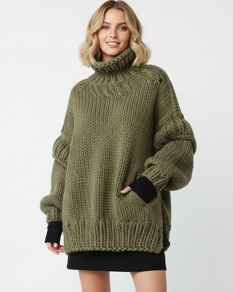Minerva Pull Oversize Femme Robe Pull Polyvalente Coupe Relax en Tissu Doux, vue 5