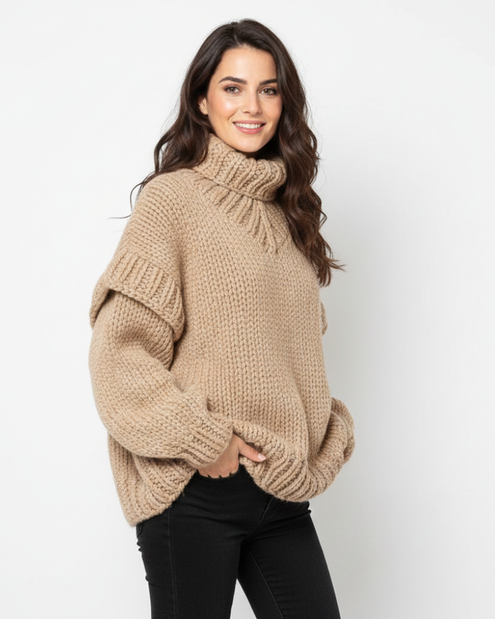 Minerva Pull Oversize Femme Robe Pull Polyvalente Coupe Relax en Tissu Doux, vue 6