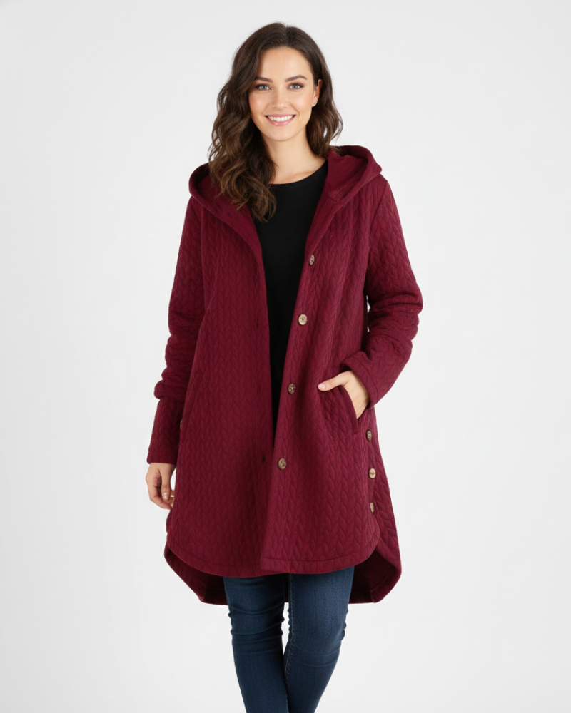 Sascha Manteau d’Hiver Veste Longue Chaude Coupe Confort avec Protection Intempéries, vue 3