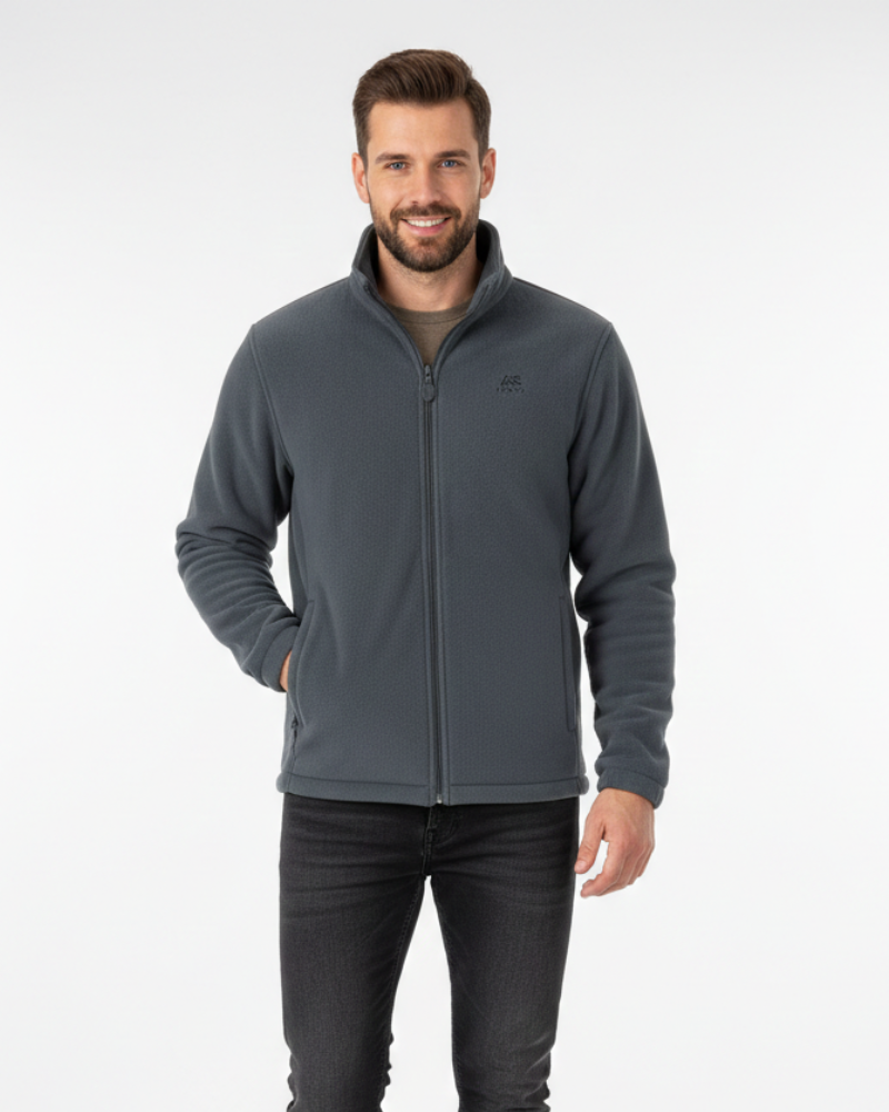 Alex Veste Fleece Unisexe Jacket Doublé Sherpa Chaud avec Col Montant & Fermeture Zippée
