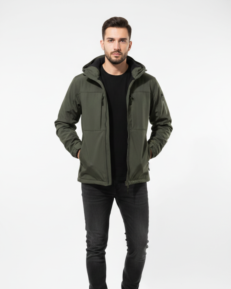 Hudson Doudoune Homme à Capuche Veste Puffer d’Hiver Isolante avec Fermeture Zippée, vue 4