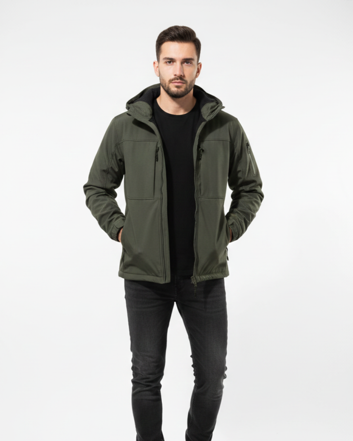 Hudson Doudoune Homme à Capuche Veste Puffer d’Hiver Isolante avec Fermeture Zippée, vue 4