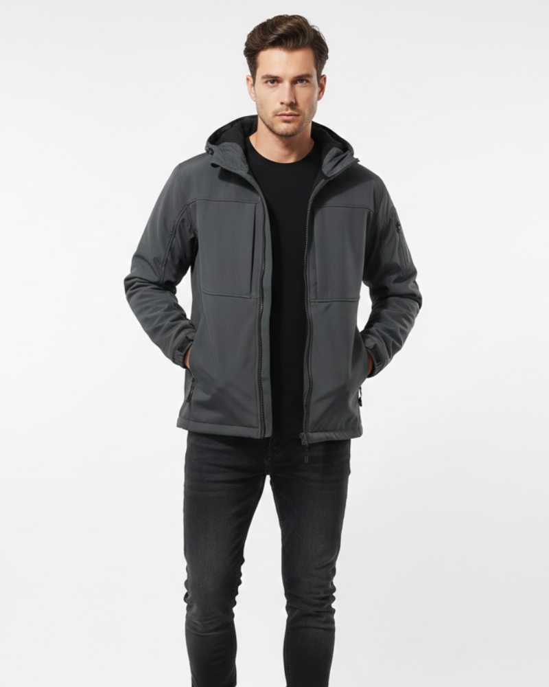 Hudson Doudoune Homme à Capuche Veste Puffer d’Hiver Isolante avec Fermeture Zippée, vue 3