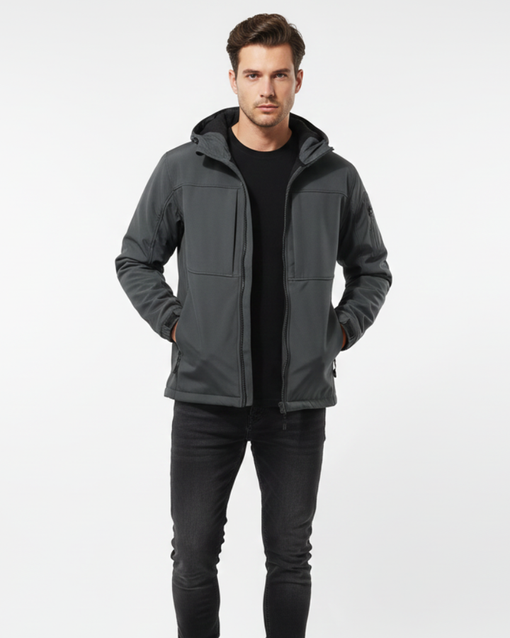 Hudson Doudoune Homme à Capuche Veste Puffer d’Hiver Isolante avec Fermeture Zippée, vue 3