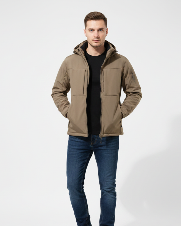 Hudson Doudoune Homme à Capuche Veste Puffer d’Hiver Isolante avec Fermeture Zippée, vue 2
