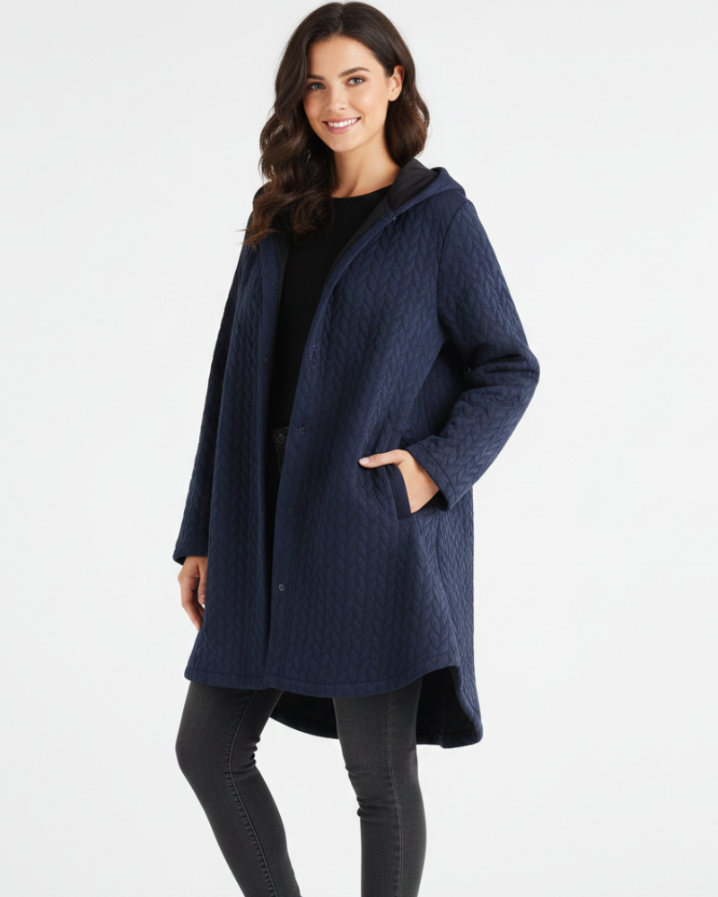 Sascha Manteau d’Hiver Veste Longue Chaude Coupe Confort avec Protection Intempéries, vue 2