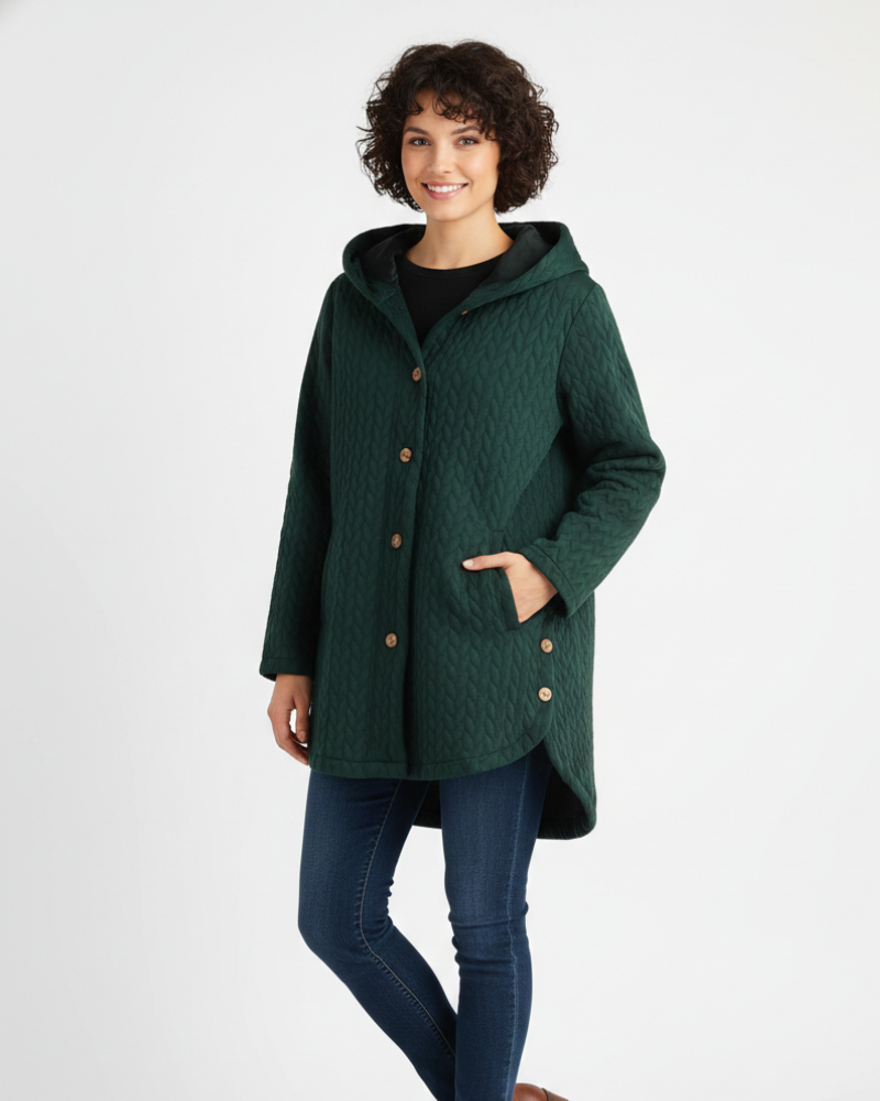 Sascha Manteau d’Hiver Veste Longue Chaude Coupe Confort avec Protection Intempéries, vue 4