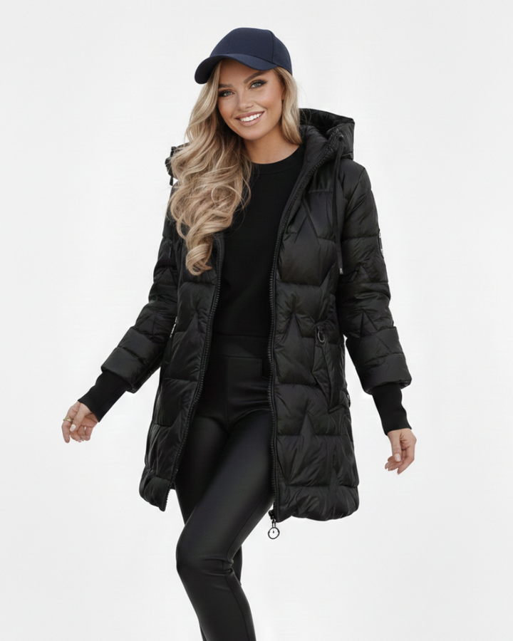 Charlie Manteau d’Hiver Femme Veste Élégante avec Capuche, Poches et Fermeture à Boutons, vue 5