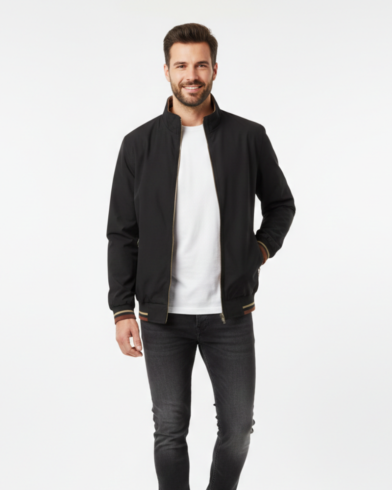 Caspian Veste Légère Homme Fermeture Zippée, Détails Contrastés & Style Urbain, vue 3