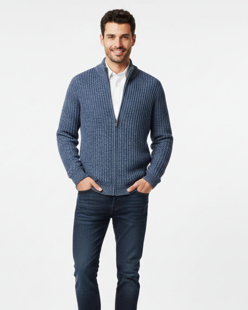 Danny Gilet Homme en Laine Mérinos Full Zip, Respirant & Confort Thermique, vue 3