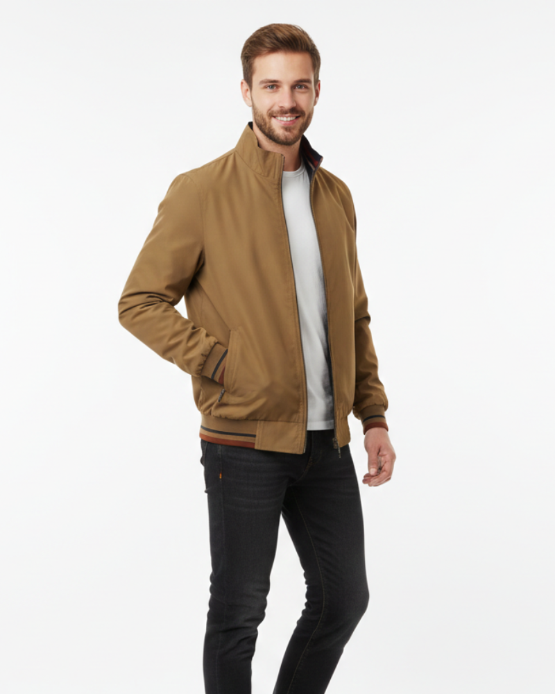 Caspian Veste Légère Homme Fermeture Zippée, Détails Contrastés & Style Urbain, vue 4