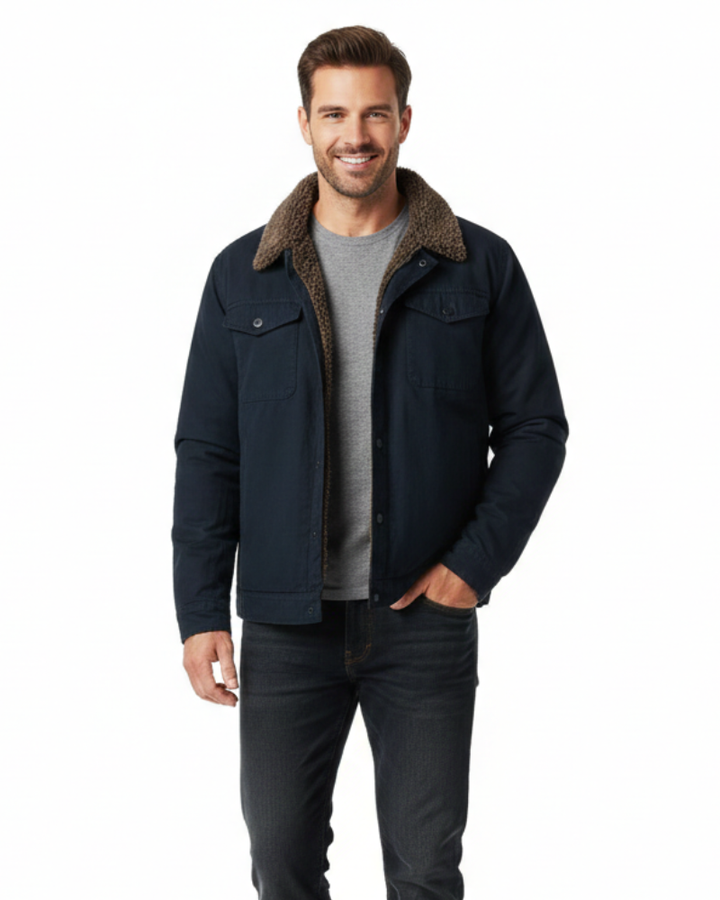 Morgan Veste Hiver Homme Shirtjack Doublé Fleece avec Poches & Boutons-Pression