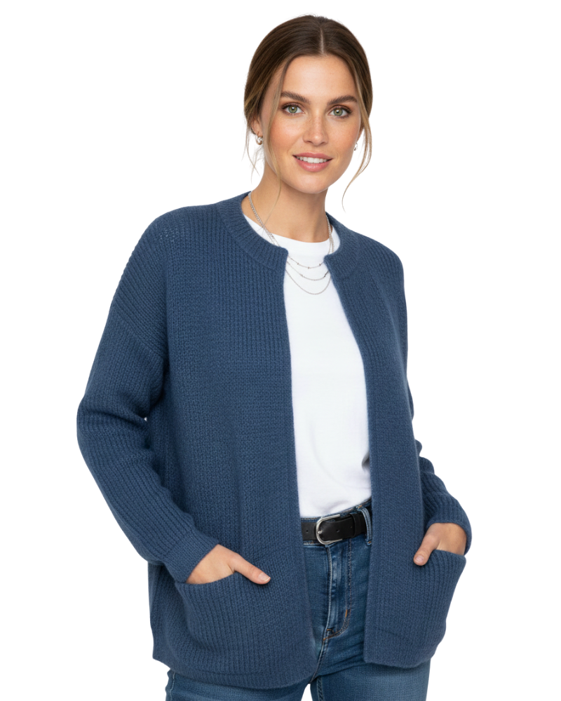 Layla Gilet Femme Veste Zippée Douce avec Coupe Confortable & Style Polyvalent, vue 3