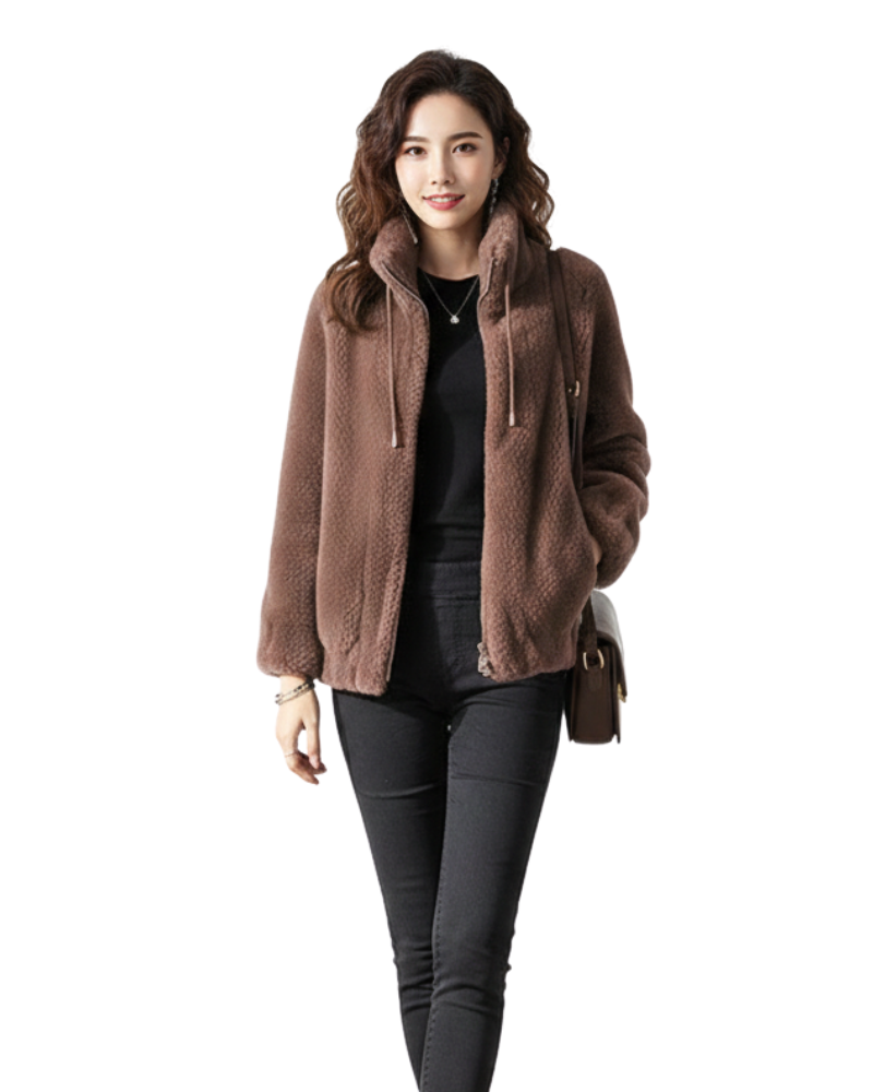 Blaise Veste Polaire Double Face Femme Matelassée, Col Montant & Chaleur Hiver, vue 2